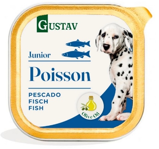 Picture of Gustav Junior Fish Pate for Dogs with Flax Seeds